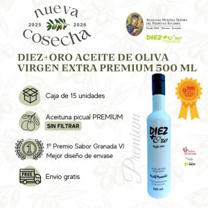 AOVE Picual Premium 500 ml – Caja 15 u.