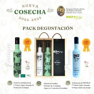 Estuche Premium madera - 500ml Diez+Eco picual - 500ml Premium picual - 2 u.