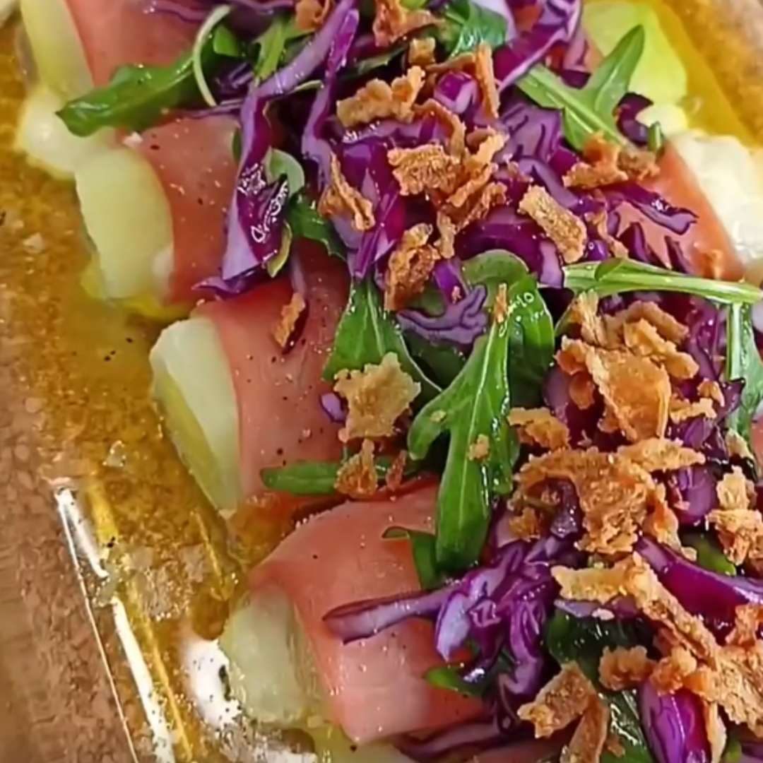 puerros con jamón y queso gratinados